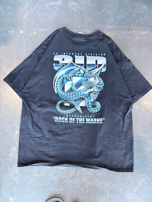 Vintage Y2K US Army Cobra Graphic Tee Dated 2004
