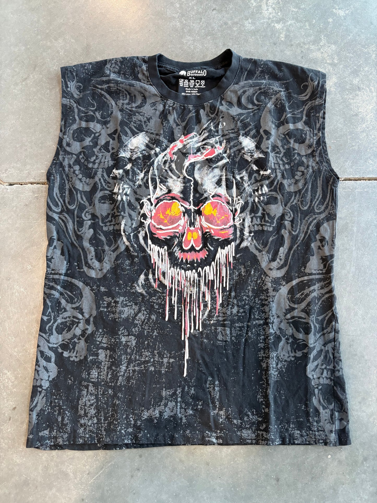 Grunge Skull Graphic Tank Top