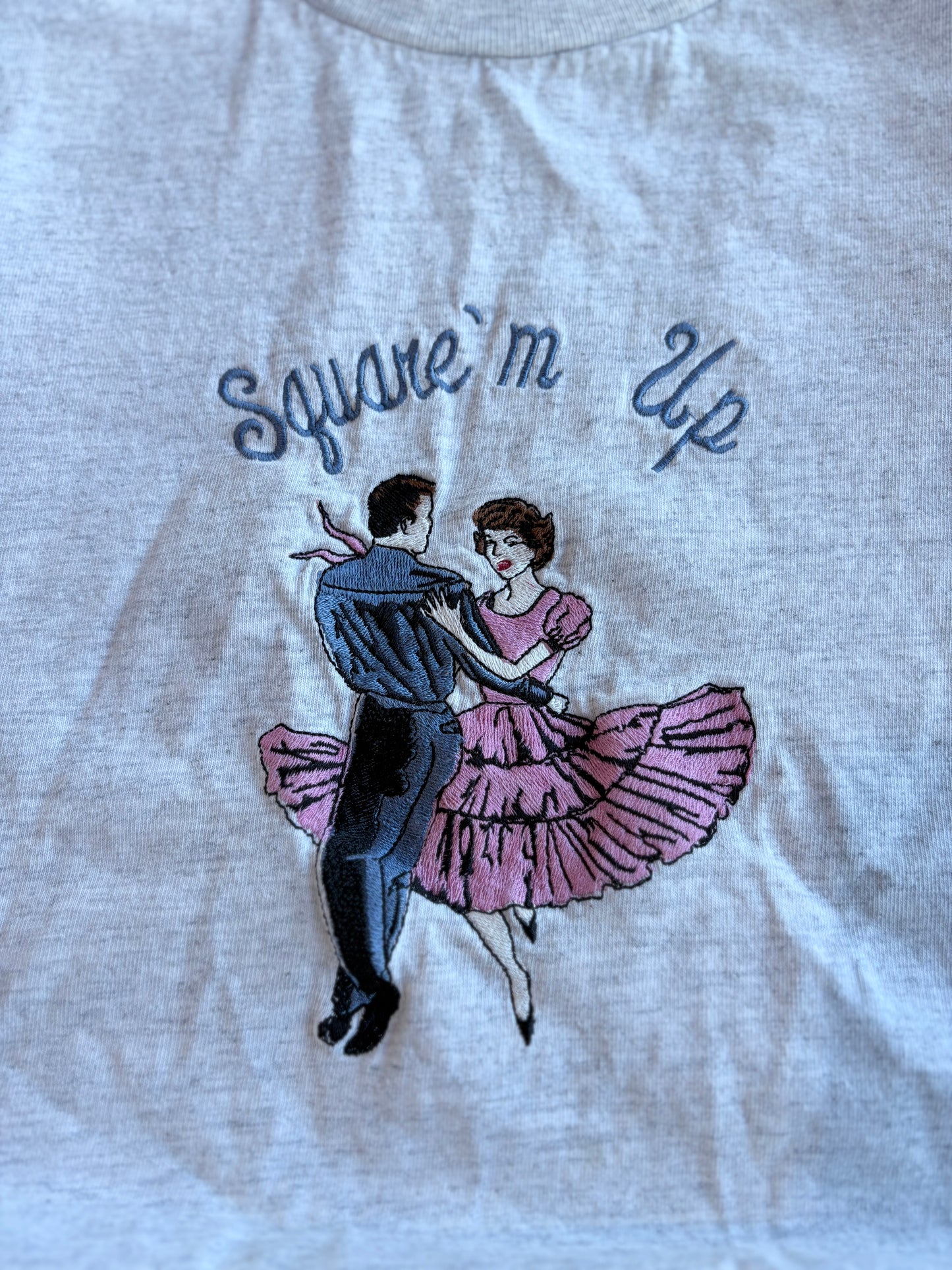 Vintage Square’m Up Embrodiered Graphic Tee
