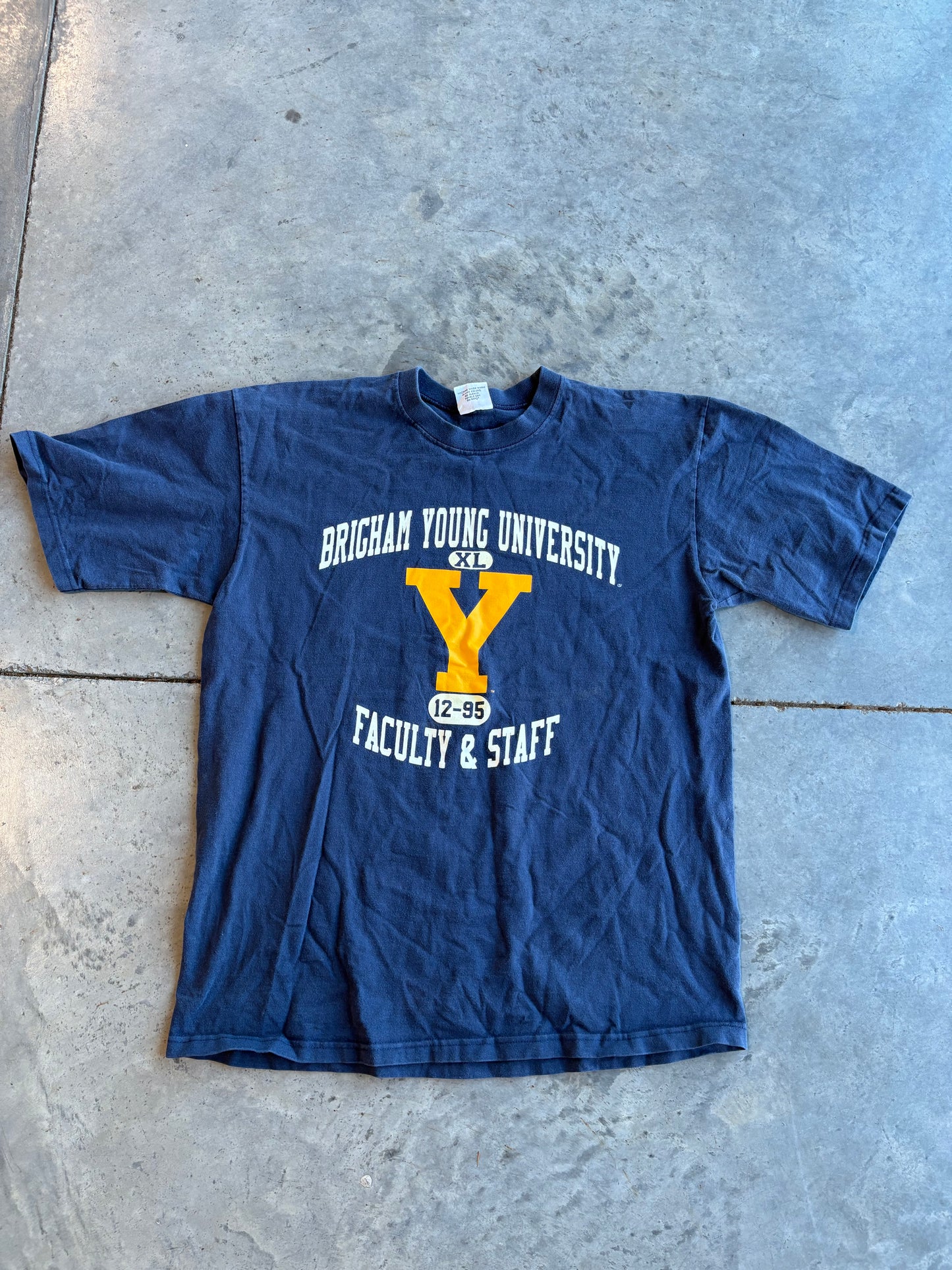 RARE BYU Vintage 90s Faculty & Staff Graphic Tee